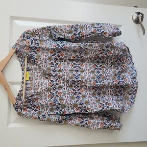 Roller Rabbit Multicolor Patterned Tunic 3/4 Sleeve Medium